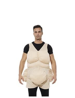 EraSpooky Adult Unisex Fat Suit Funny The Old Chubby Halloween Costume